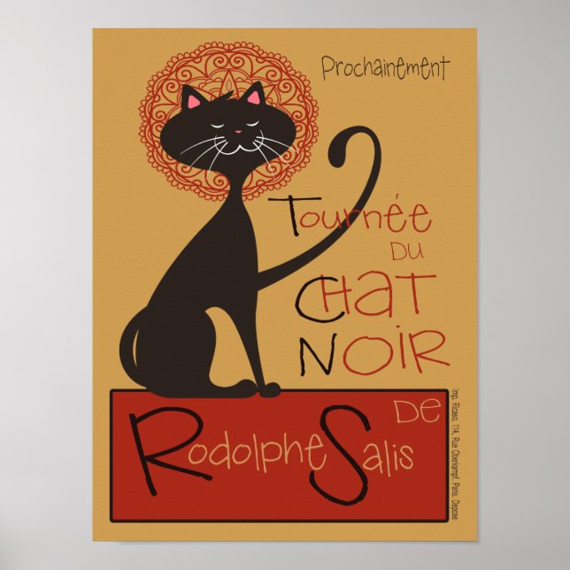 Poster Bela lembrança do Gato Preto Le Chat Noir (Frente)
