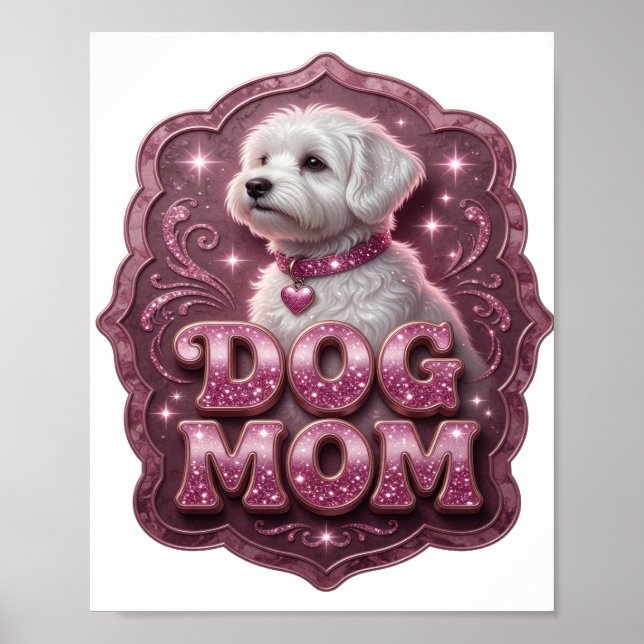 Poster Bela MÃE DE CÃO Rosa (Frente)
