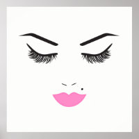 Bela Maquiagem Rostos Lashes e Lábios Rosa Chic