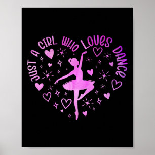 Poster Bela Menina Que Ama Dançarina Dançando