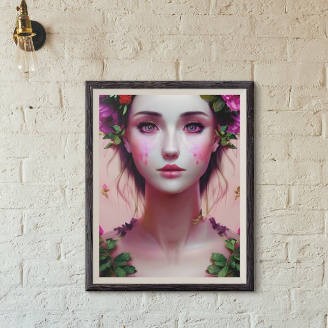 Poster Bela Mulher Encantada Etérea Arte Fantástica (Criador carregado)
