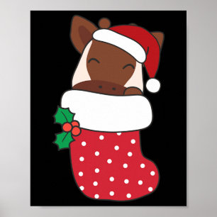 Poster Bela Okapis Em Meias De Natal Para O Natal