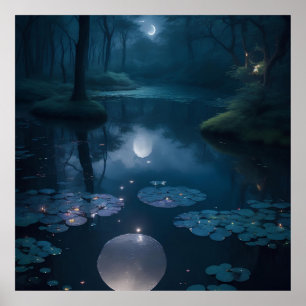 Poster bela paisagem de fantasia