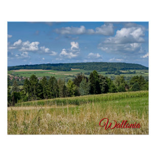 Póster Bela paisagem na Valônia, viagem