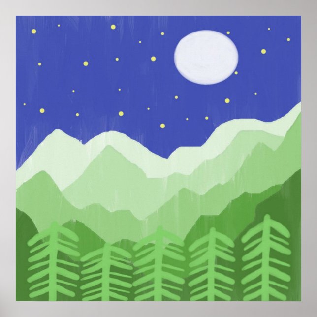 Poster bela pintura paisagística (Frente)