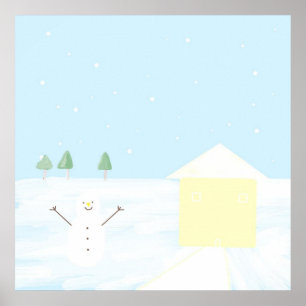 Poster bela pintura paisagística