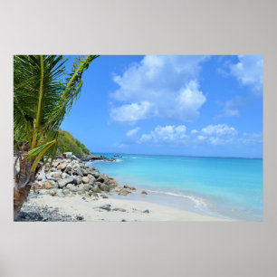 Poster Bela Praia Tropical Turquesa
