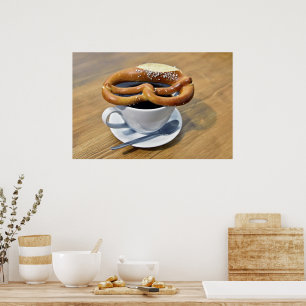 Poster Bela Pretzel com café