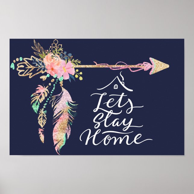 Poster Bela Seta Boêmica - Vamos Ficar Em Casa (Frente)