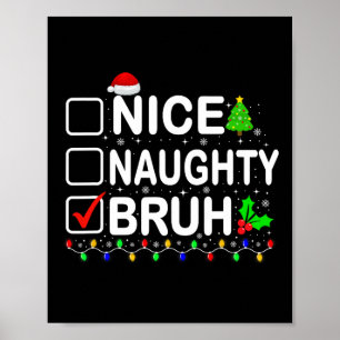 Poster Bela travessa Bruh Xmas Luzes adolescentes Meninos