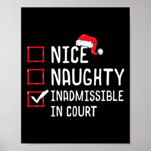 Poster Bela Vadia Inadmissível No Natal Engraçado Da Cort