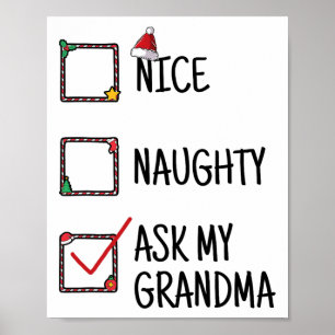 Poster Bela Vadia Perguntar A Minha Avó Crianças De Natal