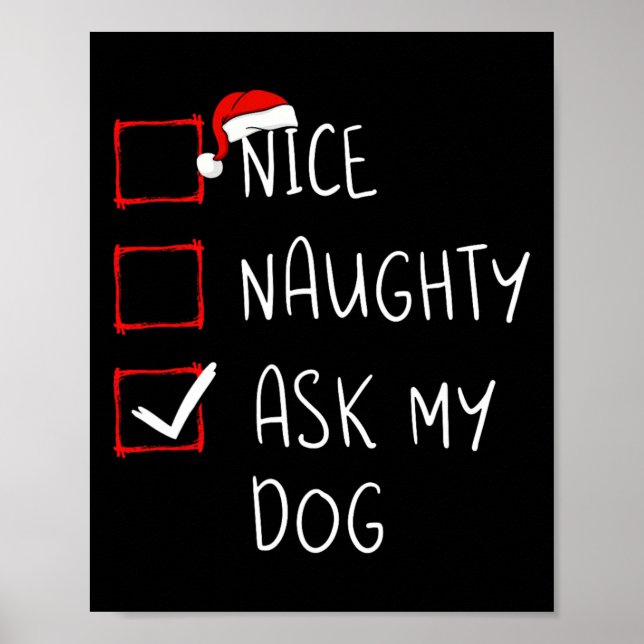 Poster Bela Vadia Perguntar Aos Meus Cachorros Papais noe (Frente)