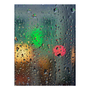 Póster Bela vista através da chuva