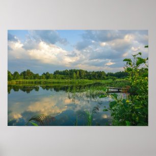 Poster Belarus Беларусь Paisagem Natureza Canal Cartaz