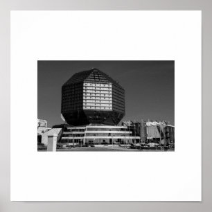Poster Belarus Bielorrússia Minsk Minsk Arquitetura Carta