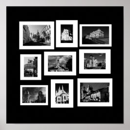 Poster Belarus Minsk Grodno Vitebsk Brest Architecture