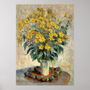 Poster Belas-artes, Claude Monet Jerusalem Artichoke Flow