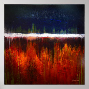 Póster Belas artes curas da terapia da arte das cores