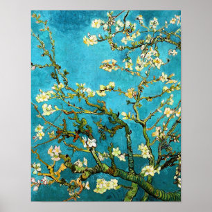 Póster Belas artes de florescência da árvore de amêndo