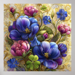 Poster Belas Flores de Primavera Arte de Parede 16