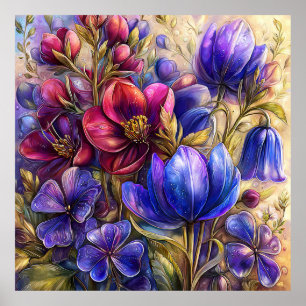 Poster Belas Flores de Primavera Arte de Parede 17