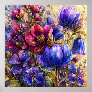 Poster Belas Flores de Primavera Arte de Parede 17