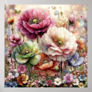 Poster Belas Flores de Primavera Arte de Parede 3a