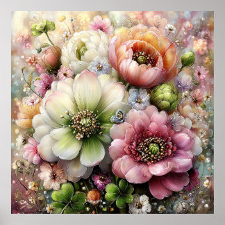 Poster Belas Flores de Primavera Arte de Parede 3b