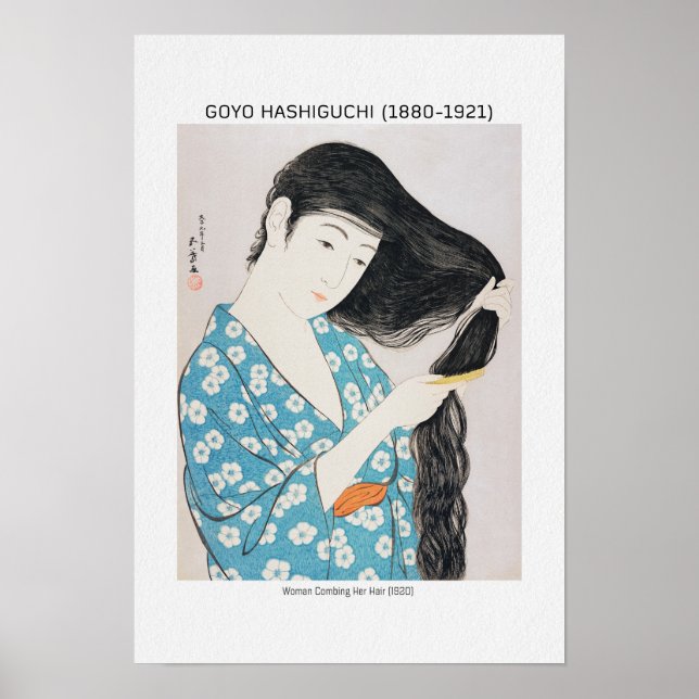 Poster Belas mulheres japonesas - Goyō Hashiguchi (Frente)