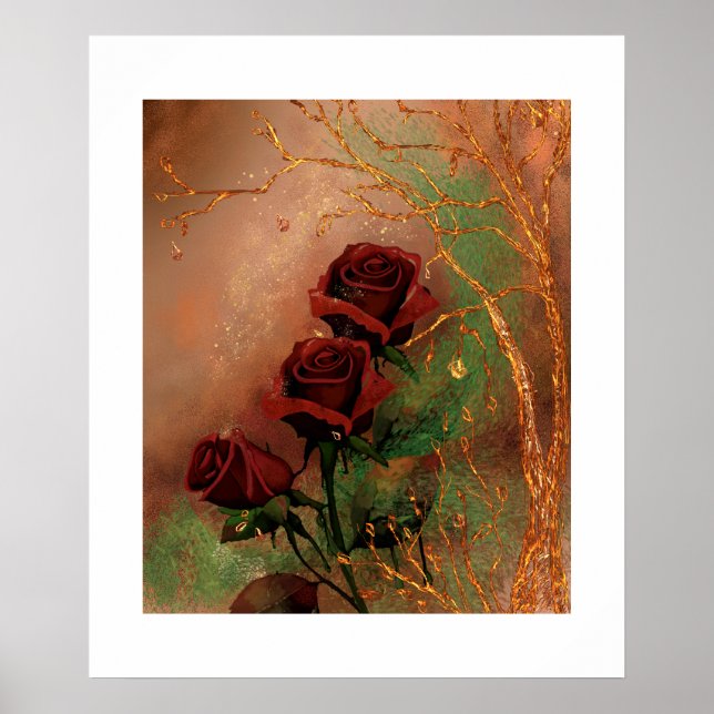 Poster Belas Rosas de Outono (Frente)