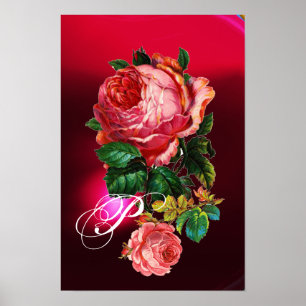POSTER BELAS ROSAS PINK MONOGRAMA