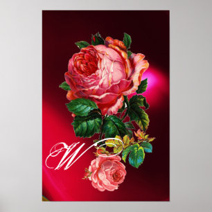 PÓSTER BELAS ROSAS PINK MONOGRAMA