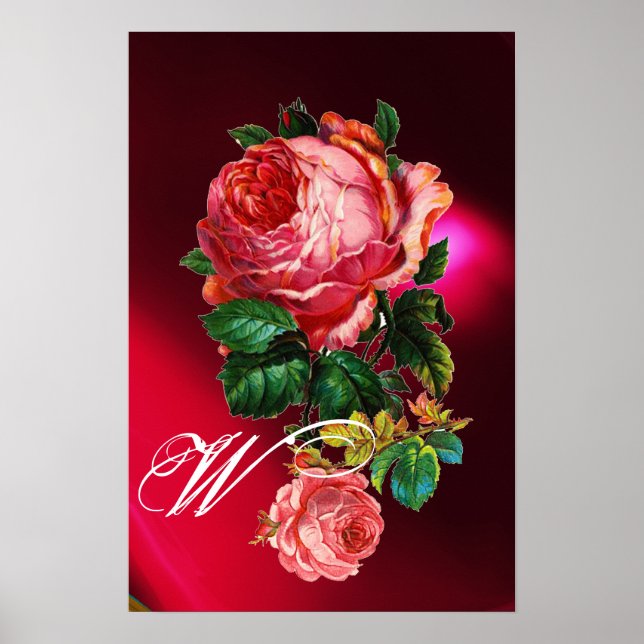 PÓSTER BELAS ROSAS ROSA MONOGRAMA (Frente)