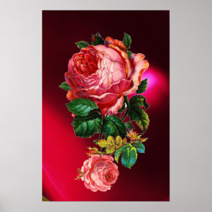 PÓSTER BELAS ROSAS ROSADAS