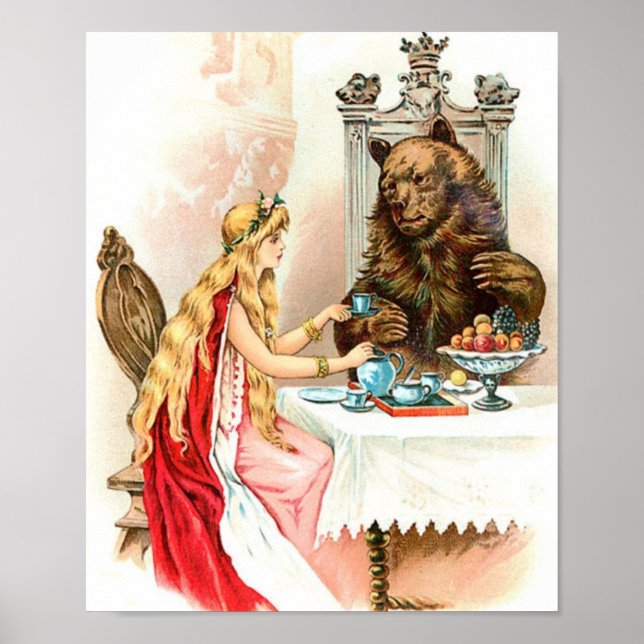 Poster Beleza A Rosa E A Besta (Frente)