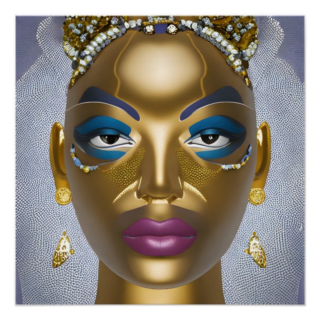 Póster Beleza Africana sofisticada: Mês da História Negra (Frente)
