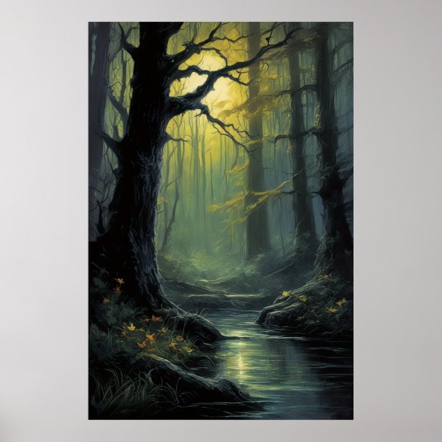 Poster Beleza assombrosa de um pântano antigo (Frente)