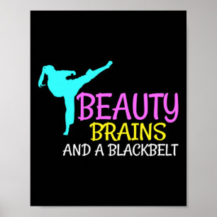 Poster Beleza Crença Negra Belt Karate Artes Marciais Pre