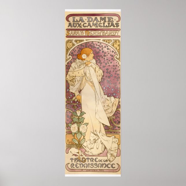 Poster Beleza da Mulher Mucha Art Nouveau (Frente)
