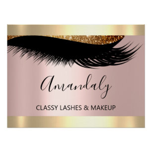 Póster Beleza de Extensão do Makueup Artist Studio Eyela