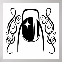 Poster Beleza do Design de unhas