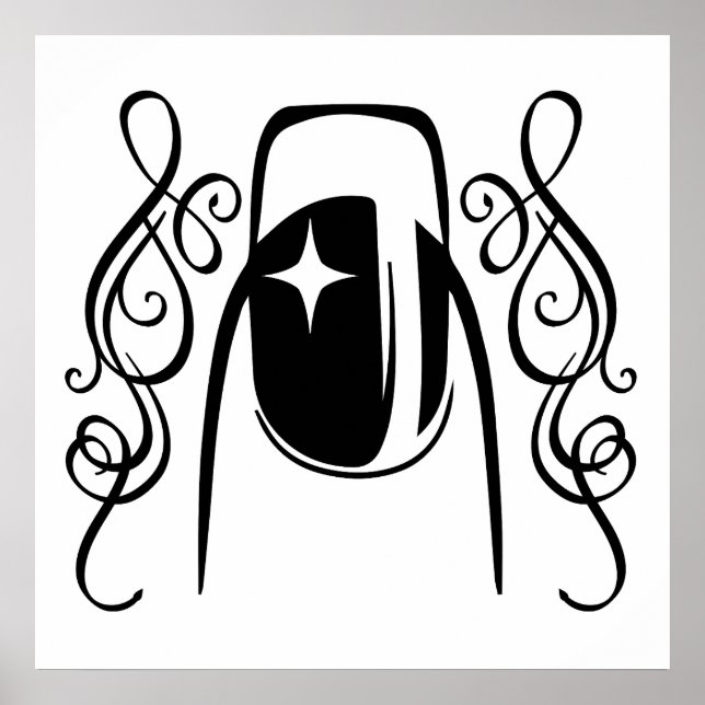 Poster Beleza do Design de unhas (Frente)