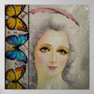 Poster Beleza e borboletas