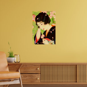 Poster Beleza e Flores de Cerejeira Chigusa Kitani