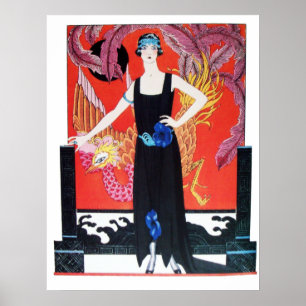 PÓSTER BELEZA E FOENIX,DESIGNER DE FASHION COMPOSITAM ART