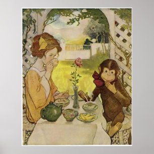 Póster Beleza e o animal por Jessie Willcox Smith