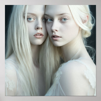 Poster Beleza Eetérea: Par De Cabelo Branco em Incrível C