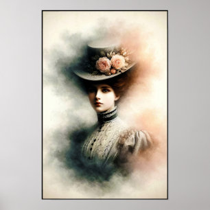 Poster Beleza Graciosa em Névoa Vintage