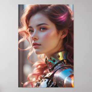 Poster Beleza natural e traje robótico